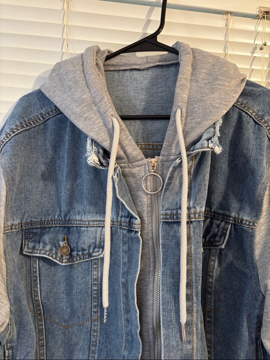 SHEIN Curve 2XL Light Gray Pullover Hoodie - Picture 3 of 6